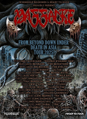Massacre Australia & Asia Tour 2025 poster