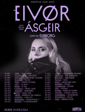 Eivør European Tour 2025 poster