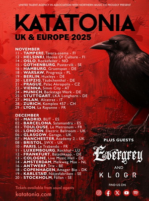 Katatonia European & UK Tour 2025 poster