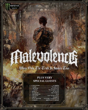 Malevolence European & UK Tour 2025 poster