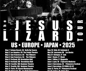 the Jesus Lizard US Europe Japan Tour 2025 poster