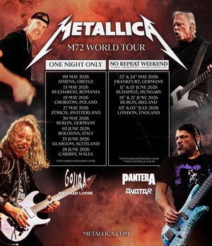 Metallica European & UK Tour 2026 poster