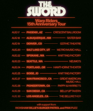 The Sword US Tour 2025 poster