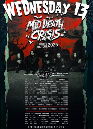 Wednesday 13 European & UK Tour 2025 poster