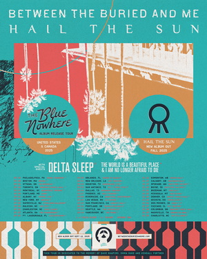 Between The Buried And Me Hail The Sun North American Tour 2025 poster