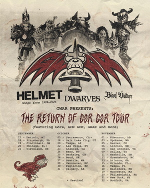 GWAR North American Tour 2025 poster