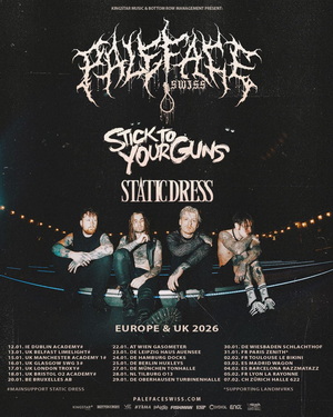 Paleface Swiss European & UK Tour 2026 poster