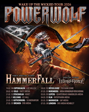 Powerwolf European Tour 2026 poster