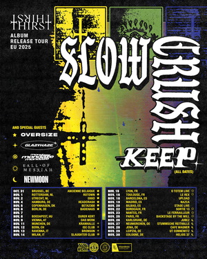 Slow Crush European Tour 2025 poster
