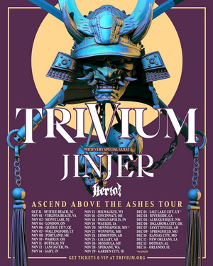 Trivium - Jinjer North American Tour 2025 poster