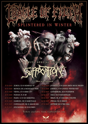 Cradle Of Filth European Tour 2025 poster
