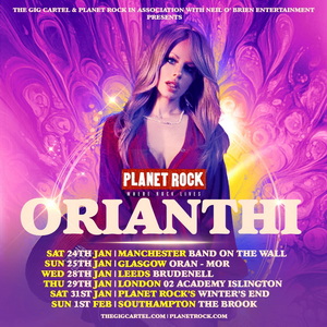 Orianthi UK Tour 2026 poster