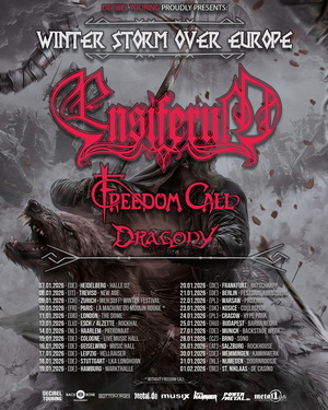 Ensiferum European Tour 2026 poster
