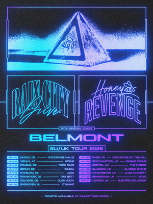 Honey Revenge and Rain City Drive European & UK Tour 2026 poster