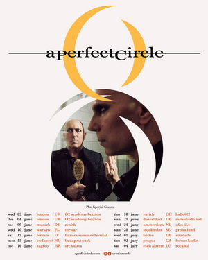 A Perfect Circle UK & European Tour 2026 poster