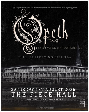 Opeth UK Show 2026 poster