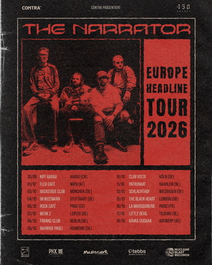 The Narrator European Tour 2026 poster