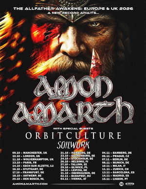 Amon Amarth UK & European Tour 2026 poster
