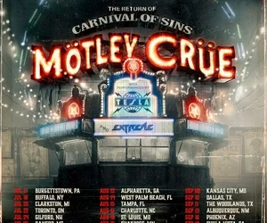 Motley Crue Tesla North American Tour 2026 poster