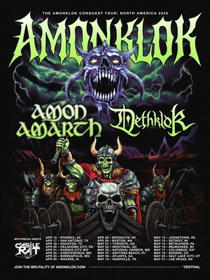 Dethklok & Amon Amarth North American Tour 2026 poster