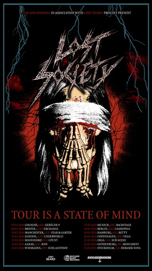 Lost Society European & UK Tour 2026 poster