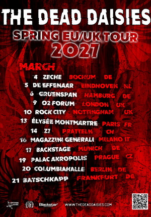 The Dead Daisies European & UK Tour 2027 poster