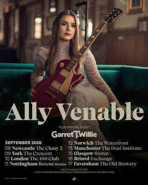 Ally Venable UK Tour 2026 poster