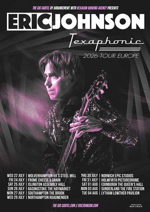 Eric Johnson UK Tour 2026 poster