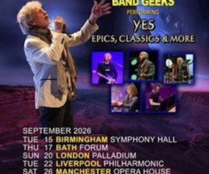 Jon Anderson and The Band Geeks UK & Sweden Tour 2026 poster