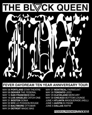 The Black Queen North American Tour 2026 poster