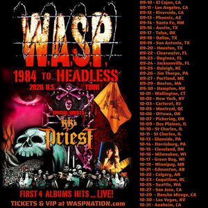 W.A.S.P. North American Tour 2026 poster