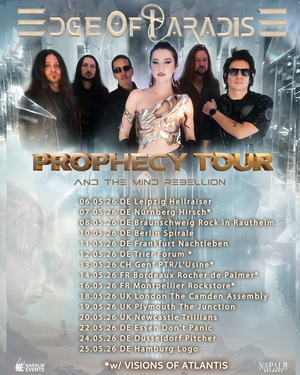 Edge of Paradise European & UK Tour 2026 poster