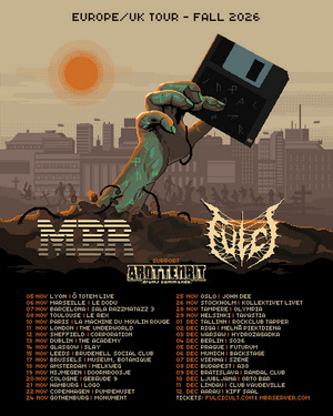 Master Boot Record and Fulci European & UK Tour 2026 poster