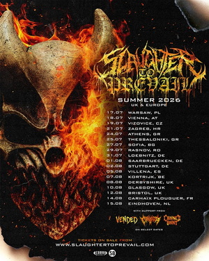 Slaughter To Prevail European Tour 2026 poster
