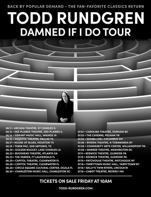 Todd Rundgren US Tour 2026 poster