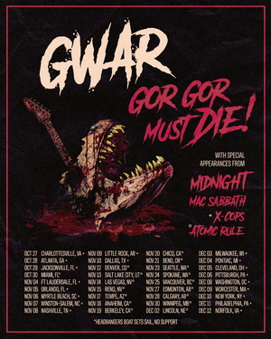 GWAR North American Tour 2026 poster