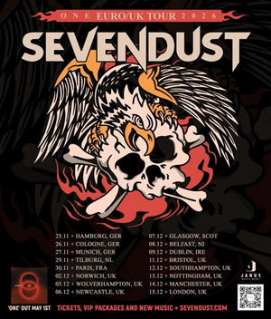 Sevendust European & UK Tour 2026 poster