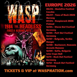 W.A.S.P. European Tour 2026 poster