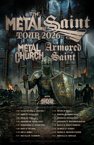 Armored Saint and Metal Church North American Tour 2026 poster
