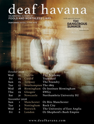 Deaf Havana UK & Ireland Tour 2026 poster