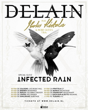 Delain European Tour 2027 poster