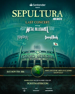 Sepultura Brazil Show 2026 poster