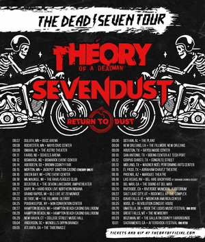 Sevendust Theory Of A Deadman US Tour 2026 poster