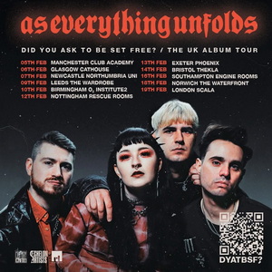 As Everything Unfolds UK Tour 2027 poster