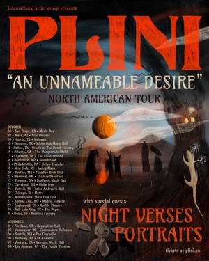 Plini North American Tour 2026 poster