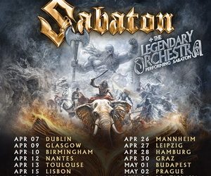Sabaton European Tour 2027 poster