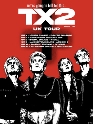 TX2 UK Tour 2027 poster