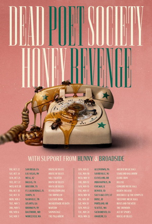 Dead Poet Society & Honey Revenge US Tour 2026 poster
