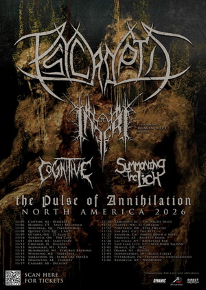 Psycroptic North American Tour 2026 poster