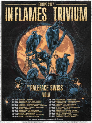 In Flames & Trivium European & UK Tour 2027 poster